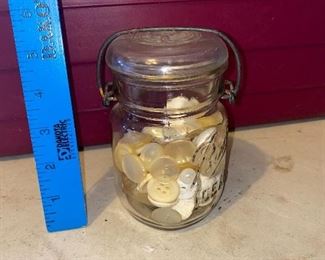 Ball Jar with Buttons $6.00