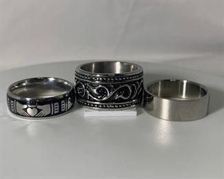 An Assortment of 3 Stainless Steel Bands