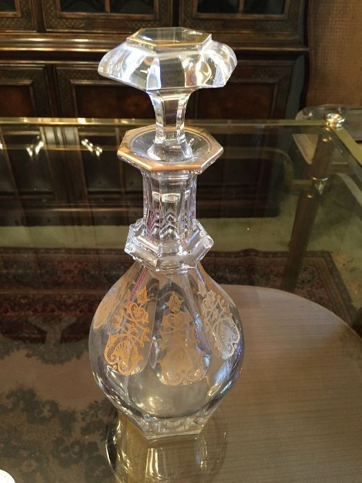 Rare vintage Baccarat whiskey decanter in perfect condition.