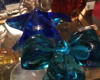 Jewel tone crystal paperweights