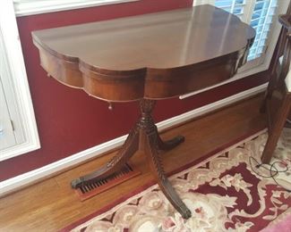 Game Table for Sunday