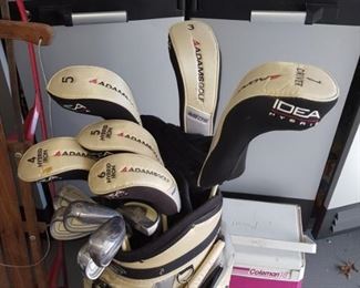 Adams Golf Clubs and bag