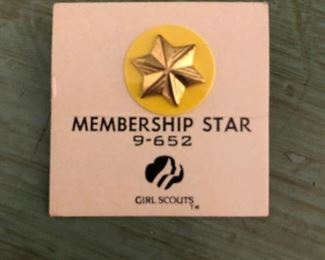 Vintage Girlscout Membership Star 9-652