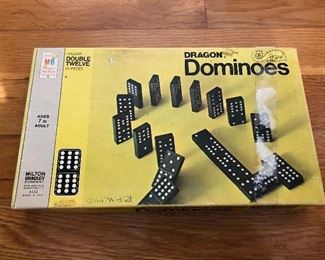 Vintage MB Milton Bradley Dragon Dominoes 