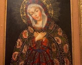 Stunning religious picture of the Blessed Mary. $75