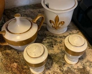 Sugar bowl $50.  Salt and pepper shakers $60.  These are priced far below replacement value - Salt and Pepper shakers are on Amazon for $200.  Beautiful Lenox pieces.