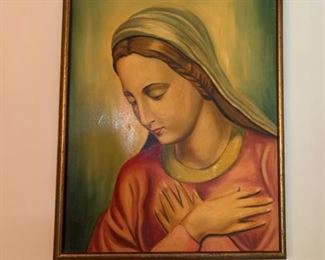 Unsigned Painting of Mother Mary 