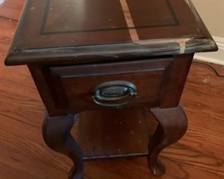 Side table - has damage on top - needs a little TLC - $10