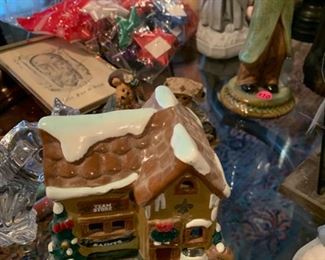 Saints ceramic Christmas House - $2
