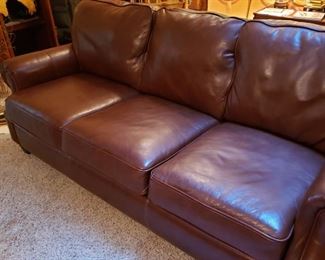 2nd Brown Leather Sofa