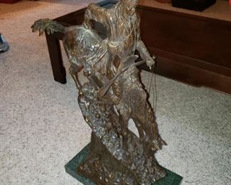Large Bronze Statue..Frederick Remington.  Mountain Man. 