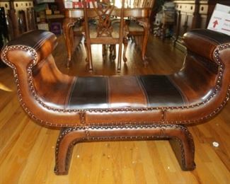 Leather Settee Bench