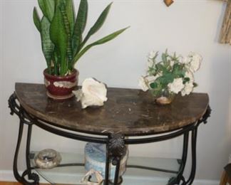 Marble top entry table