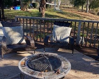 2 of 4 Outdoor Resin Chairs
Firepit