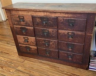 vintage 12 drawer File cabinet