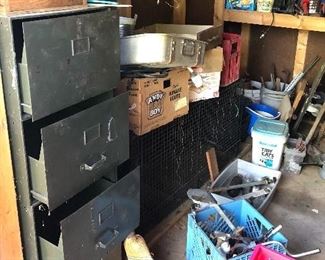 filing cabinets, animal crate