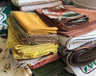 vintage napkins, table cloths