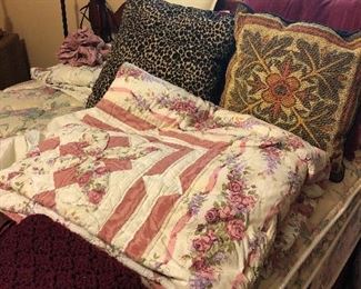 quilts, afghans, decorative pillows