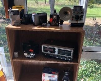 vintage cameras, transistor radios