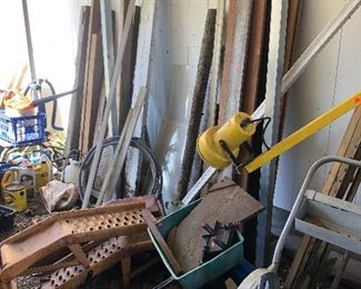 drive up ramps, hose reel, seed spreader