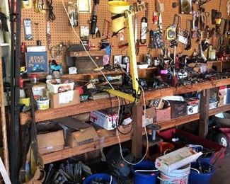 furniture clamps, fan belt, hinges, bolts, nails, screws...