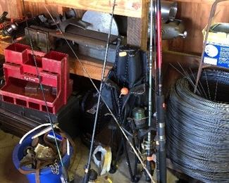 fishing rods and reels