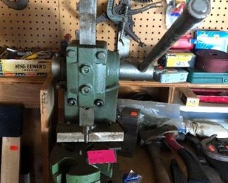 pipe wrenches, hatchet, hammers