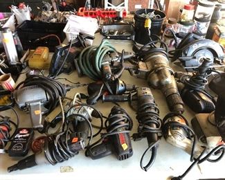drills, circular saws, grinder