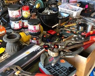 pliers, nuts, bolts, screws...