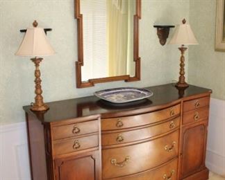 BUFFET, MIRROR, 2 LAMPS