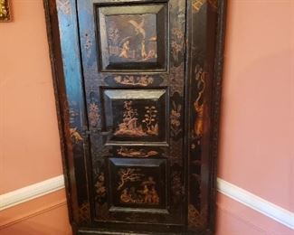 Antique Asian corner cabinet