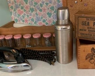 CLEARANCE!  $6.00 NOW, WAS $25.00..............Clothes Iron, Vintage Boxes and more (P392)