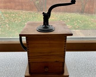 REDUCED!  $37.50 NOW, WAS $50.00.............Vintage Coffee Grinder 12" tall (P299)