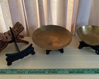 CLEARANCE!!!  $4.00 NOW, WAS $12.00............Brass Bowls and Stands (P143)