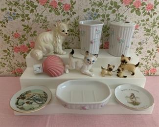 HALF OFF!  $6.00 NOW, WAS $12.00..............Cats, Soap Dish and more (P772)