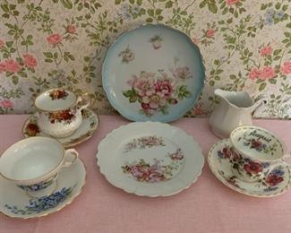 CLEARANCE!!!  $6.00 NOW, WAS $20.00..................Vintage Plates and Cups and Saucers (P751)