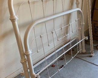 Antique wrought iron bed frame