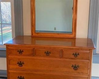 Antique Maple Dresser with Mirror