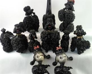 Black poodle grab bag and wall plaques