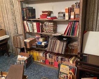 Los, 45s 8track tapes, cook books and other books