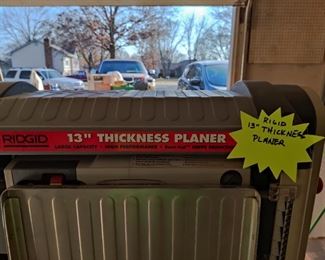 Rigid TP1300 13 inch Thickness Planer w/Cabinet