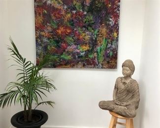 Planter (1 of 2), Art, Resin Buddha