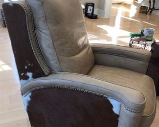 Pair of Barrington & Young Custom Leather Recliners
