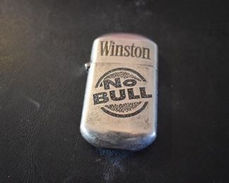 Vintage Collectible Winston "NO BULL" Advertising Cigarette Lighter