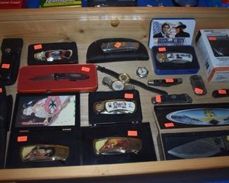 Collectible Vintage Mickey Mouse and Disney Wristwatches * Loads of Collectible Pocket Knives