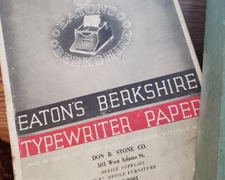 vintage typewriter paper