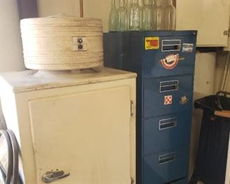 antique refrigerator