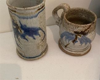 Hand made pottery mugs buy the 2 $10