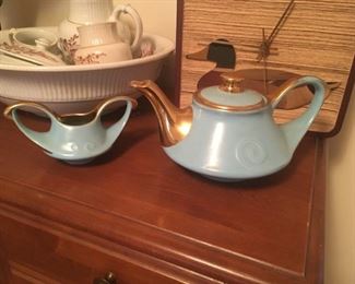 . . . a cute  tea pot and sugar and wash basin set