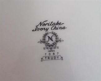 Set of Noritake Ivory China - "Trudy" Pattern - 56 pcs